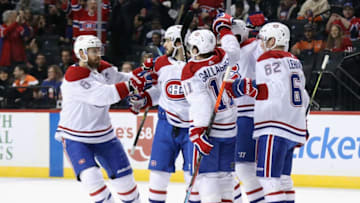 NEW YORK, NEW YORK - MARCH 03: The Montreal Canadiens. (Photo by Bruce Bennett/Getty Images)