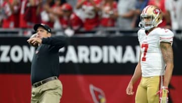 San Francisco 49ers' quarterback Colin Kaepernick says he loves Jim Harbaugh Mandatory Credit: Joe Camporeale-USA TODAY Sports