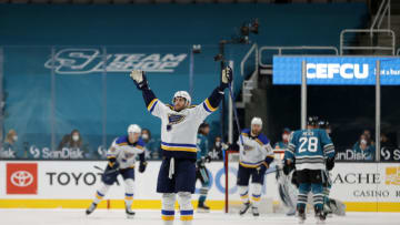 Marco Scandella #6 of the St. Louis Blues. (Photo by Ezra Shaw/Getty Images)