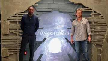 NEW YORK, NY - JULY 30: Idris Elba (L) and Matthew McConaughey attend "The Dark Tower" photocall at the Whitby Hotel on July 30, 2017 in New York City. (Photo by Dia Dipasupil/Getty Images)