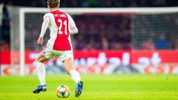 Frenkie de Jong of Ajax during the Dutch Eredivisie match between Ajax Amsterdam and sc Heerenveen at the Johan Cruijff Arena on January 20, 2019 in Amsterdam, The Netherlands(Photo by VI Images via Getty Images)