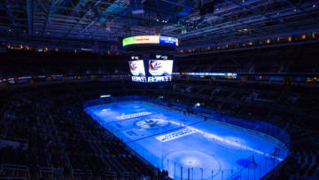 SAN JOSE, CA - APRIL 12: A general view of the SAP Center before the Stanley Cup Playoffs game between the San Jose Sharks and the Las Vegas Golden Knights on April 12, 2019, at SAP Center in San Jose, CA. (Photo by Samuel Stringer/Icon Sportswire via Getty Images)