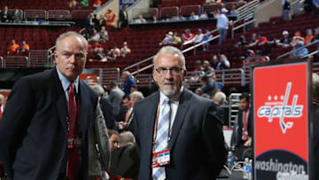Brian MacLellan, Ross Mahoney, Washington Capitals (Photo by Bruce Bennett/Getty Images)