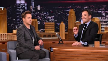 NEW YORK, NY - APRIL 27: Robert Downey Jr. Visits "The Tonight Show Starring Jimmy Fallon" at Rockefeller Center on April 27, 2015 in New York City. (Photo by Theo Wargo/NBC/Getty Images for "The Tonight Show Starring Jimmy Fallon")
