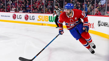 MONTREAL, QC - FEBRUARY 24: Montreal Canadiens Left Wing Max Pacioretty (67) skates away with the puck during the Tampa Bay Lightning versus the Montreal Canadiens game on February 24, 2018, at Bell Centre in Montreal, QC (Photo by David Kirouac/Icon Sportswire via Getty Images)