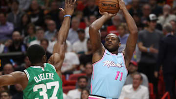 MIAMI, FLORIDA - JANUARY 28: Dion Waiters #11 of the Miami Heat in action against the Boston Celtics during the first half at American Airlines Arena on January 28, 2020 in Miami, Florida. NOTE TO USER: User expressly acknowledges and agrees that, by downloading and/or using this photograph, user is consenting to the terms and conditions of the Getty Images License Agreement. (Photo by Michael Reaves/Getty Images)