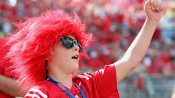 OXFORD, MS - SEPTEMBER 10: A young fan of the Mississippi Rebels cheers against the Wofford Terriers on September 10, 2016 at Vaught-Hemingway Stadium in Oxford, Mississippi. Mississippi defeated Wofford 38-13. (Photo by Joe Murphy/Getty Images)