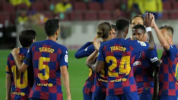 Barcelona's Guinea-Bissau forward Ansu Fati (Photo by LLUIS GENE / AFP) (Photo by LLUIS GENE/AFP via Getty Images)