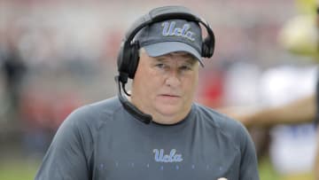 NORMAN, OK - SEPTEMBER 08: Head coach Chip Kelly of the UCLA Bruins during the game against the Oklahoma Sooners at Gaylord Family Oklahoma Memorial Stadium on September 8, 2018 in Norman, Oklahoma. The Sooners defeated the Bruins 49-21. (Photo by Brett Deering/Getty Images)