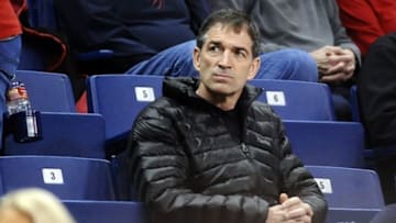 Feb 18, 2016; Spokane, WA, USA; NBA all star John Stockton looks during the game between the Pacific Tigers and the Gonzaga Bulldogs during the first half at McCarthey Athletic Center. Mandatory Credit: James Snook-USA TODAY Sports
