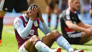 BIRMINGHAM, ENGLAND - SEPTEMBER 11: Jordan Ayew of Villa looks dejected after a missed chance during the Sky Bet Championship match between Aston Villa and Nottingham Forest at Villa Park on September 11, 2016 in Birmingham, England. (Photo by Michael Regan/Getty Images)