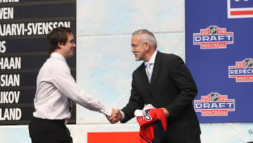 Ross Mahoney, Marcus Johansson, Washington Capitals (Photo by Bruce Bennett/Getty Images)