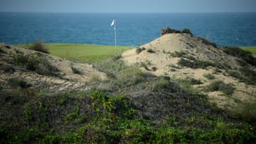 MUSCAT, OMAN - FEBRUARY 29: The 11th green is pictured during the third round of the Oman Open at Al Mouj Golf on February 29, 2020 in Muscat, Oman. (Photo by Warren Little/Getty Images)