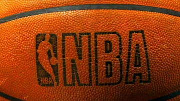 WASHINGTON - MARCH 3: The NBA logo is shown on the game ball during the NBA game between the Toronto Raptors and the Washington Wizards on March 3, 2004 at the MCI Center in Washington, DC. NOTE TO USER: User expressly acknowledges and agrees that, by downloading and or using this photograph, User is consenting to the terms and conditions of the Getty Images License Agreement. (Photo by Doug Pensinger/Getty Images)