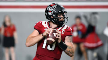 Auburn football fans are convinced North Carolina State transfer portal QB Devin Leary is committing after Coastal QB Grayson McCall canceled his visit Mandatory Credit: Rob Kinnan-USA TODAY Sports