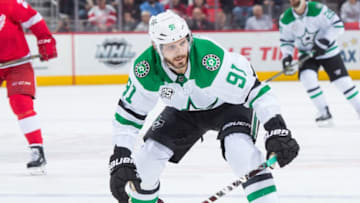 DETROIT, MI - JANUARY 16: Tyler Seguin #91 of the Dallas Stars follows the play against the Detroit Red Wings during an NHL game at Little Caesars Arena on January 16, 2017 in Detroit, Michigan. The Stars defeated the Wings 4-2. (Photo by Dave Reginek/NHLI via Getty Images)