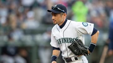 SEATTLE, WA - SEPTEMBER 8: Ichiro Suzuki #51 of the Seattle Mariners jogs off the field after the ceremonial first pitch before a game against the New York Yankees at Safeco Field on September 8, 2018 in Seattle, Washington. The Yankees won 4-2. (Photo by Stephen Brashear/Getty Images)