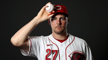 GOODYEAR, ARIZONA - FEBRUARY 19: Trevor Bauer #27 poses during Cincinnati Reds Photo Day on February 19, 2020 in Goodyear, Arizona. (Photo by Jamie Squire/Getty Images)