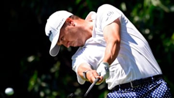 US golfer Justin Thomas hits a tee shot from the 2nd hole, during the third round of the World Golf Championship, at Chapultepec's Golf Club in Mexico City, on February 22, 2020. (Photo by ALFREDO ESTRELLA / AFP) (Photo by ALFREDO ESTRELLA/AFP via Getty Images)