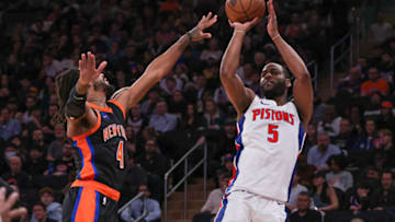 Detroit Pistons guard Alec Burks (5) Credit: Vincent Carchietta-USA TODAY Sports