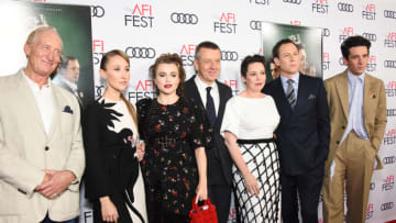 HOLLYWOOD, CALIFORNIA - NOVEMBER 16: (L-R) Charles Dance, Erin Doherty, Helena Bonham Carter, Peter Morgan, Olivia Colman, Tobias Menzies and Josh O’Connor attend AFI Fest: The Crown & Peter Morgan Tribute at TCL Chinese Theatre on November 16, 2019 in Hollywood, California. (Photo by Araya Diaz/Getty Images for Netflix)
