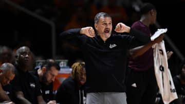 KNOXVILLE, TENNESSEE - JANUARY 03: Head coach Chris Jans of the Mississippi State Bulldogs stands coaches against the Tennessee Volunteers in the first half at Thompson-Boling Arena on January 03, 2023 in Knoxville, Tennessee. (Photo by Eakin Howard/Getty Images)