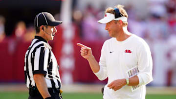 Lane Kiffin "mastered the art of abstract trash talk" with his passive shot at an Auburn football program legend via his son Knox Mandatory Credit: John David Mercer-USA TODAY Sports