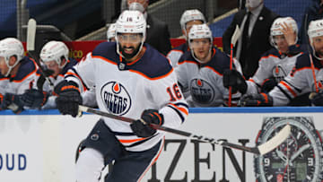 Jujhar Khaira #16, Edmonton Oilers (Photo by Claus Andersen/Getty Images)