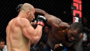 HAMBURG, GERMANY - JULY 22: (R-L) Corey Anderson punches Glover Teixeira of Brazil in their light heavyweight bout during the UFC Fight Night at Barclaycard Arena on July 22, 2018 in Hamburg, Germany. (Photo by Jeff Bottari/Zuffa LLC/Zuffa LLC via Getty Images)