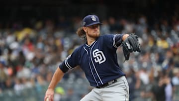 NEW YORK, NEW YORK - MAY 29: Chris Paddack #59 of the San Diego Padres pitches against the New York Yankees during their game at Yankee Stadium on May 29, 2019 in New York City. (Photo by Al Bello/Getty Images)