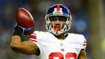 Dec 22, 2013; Detroit, MI, USA; New York Giants wide receiver Rueben Randle (82) against the Detroit Lions at Ford Field. Mandatory Credit: Andrew Weber-USA TODAY Sports