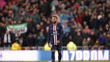 Neymar of Paris Saint-Germain during the UEFA Champions League group A match between Real Madrid and Paris Saint-Germain at the Santiago Bernabeu stadium on November 26, 2019 in Madrid, Spain(Photo by ANP Sport via Getty Images)