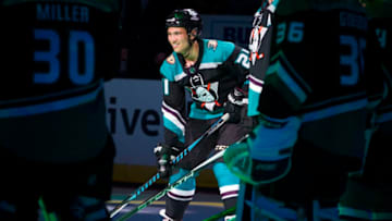 ANAHEIM, CA - OCTOBER 8: The 21st Duck, Michael Lu takes the ice prior to the game between the Anaheim Ducks and the Detroit Red Wings on October 8, 2018 at Honda Center in Anaheim, California. (Photo by Debora Robinson/NHLI via Getty Images)