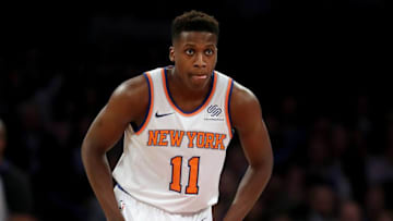NEW YORK, NY - OCTOBER 27: Frank Ntilikina (Photo by Elsa/Getty Images)