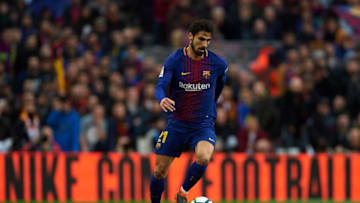 BARCELONA, SPAIN - MARCH 04: Andre Gomes of Barcelona runs with the ball during the La Liga match between FC Barcelona and Atletico de Madrid at Camp Nou on March 4, 2018 in Barcelona, Spain. (Photo by Quality Sport Images/Getty Images)