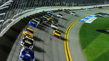 DAYTONA BEACH, FL - FEBRUARY 14: Alex Bowman, driver of the #88 Nationwide Chevrolet, leads during the Monster Energy NASCAR Cup Series Gander RV Duel At DAYTONA #1 at Daytona International Speedway on February 14, 2019 in Daytona Beach, Florida. (Photo by Jared C. Tilton/Getty Images)