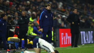 WATFORD, ENGLAND - DECEMBER 02: Mauricio Pochettino, Manager of Tottenham Hotspur looks on during the Premier League match between Watford and Tottenham Hotspur at Vicarage Road on December 2, 2017 in Watford, England. (Photo by Richard Heathcote/Getty Images)
