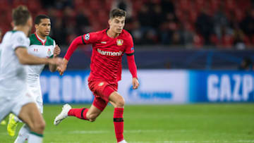 LEVERKUSEN, GERMANY - SEPTEMBER 18: Kai Havertz of Leverkusen controls the ball during the UEFA Champions League group D match between Bayer Leverkusen and Lokomotiv Moskva at BayArena on September 18, 2019 in Leverkusen, Germany. (Photo by Lukas Schulze/Bongarts/Getty Images)