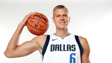DALLAS, TEXAS - SEPTEMBER 30: Kristaps Porzingis #6 of the Dallas Mavericks poses for a portrait during the Dallas Mavericks Media Day at American Airlines Center on September 30, 2019 in Dallas, Texas. NOTE TO USER: User expressly acknowledges and agrees that, by downloading and/or using this photograph, user is consenting to the terms and conditions of the Getty Images License Agreement. (Photo by Tom Pennington/Getty Images)