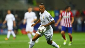 MILAN, ITALY - MAY 28: Danilo of Real Madrid in action during the UEFA Champions League Final match between Real Madrid and Club Atletico de Madrid at Stadio Giuseppe Meazza on May 28, 2016 in Milan, Italy. (Photo by Clive Rose/Getty Images)