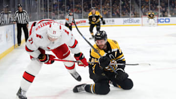 Nino Niederreiter #21 of the Carolina Hurricanes (Photo by Maddie Meyer/Getty Images)