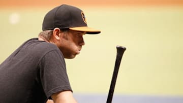 Sep 5, 2014; St. Petersburg, FL, USA; Baltimore Orioles shortstop J.J. Hardy (2) works out prior to the game against the Tampa Bay Rays at Tropicana Field. Mandatory Credit: Kim Klement-USA TODAY Sports
