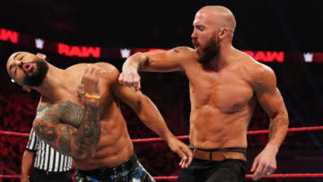 Mike Kanellis takes on Ricochet on the September 16, 2019 episode of WWE Monday Night Raw. Photo: WWE.com