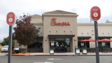 ROHNERT PARK, CALIFORNIA - SEPTEMBER 10: A view of a Chick-Fil-A restaurant on September 10, 2021 in Rohnert Park, California. Fast food chain Chick-Fil-A is struggling to find workers due to a labor shortage and will close some locations. (Photo by Justin Sullivan/Getty Images)