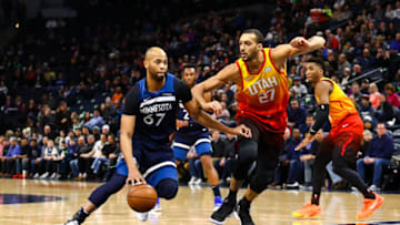 Taj Gibson, Minnesota Timberwolves. Rudy Gobert, Utah Jazz. (Photo by David Berding/Getty Images)