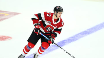 HAMILTON, ON - JANUARY 16: Ottawa 67's, Marco Rossi #23. (Photo by Vaughn Ridley/Getty Images)