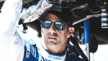 Tony Kanaan in his pit stand during qualifying for the Firestone Grand Prix of St. Petersburg. Photo Credit: Joe Skibinski/Courtesy of IndyCar