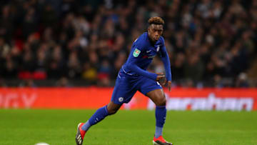 LONDON, ENGLAND - JANUARY 08: Callum Hudson-Odoi of Chelsea during Carabao Cup Semi-Final between Tottenham Hotspur and Chelsea at Wembley Stadium on January 8, 2019 in London, England. (Photo by Catherine Ivill/Getty Images)