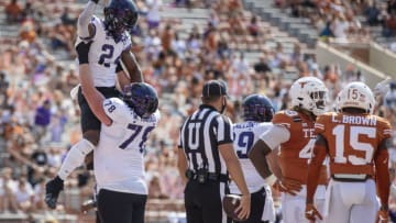 TCU Horned, Frogs, Texas Longhorns. (Mandatory Credit: Ricardo B. Brazziell-USA TODAY Sports)
