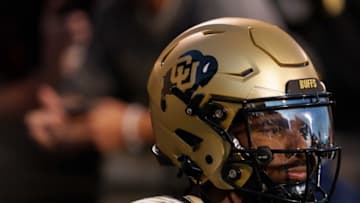 Shedeur Sanders threw his first interception as the starting quarterback for Colorado football in the first quarter against Colorado State on September 16 Mandatory Credit: Andrew Wevers-USA TODAY Sports